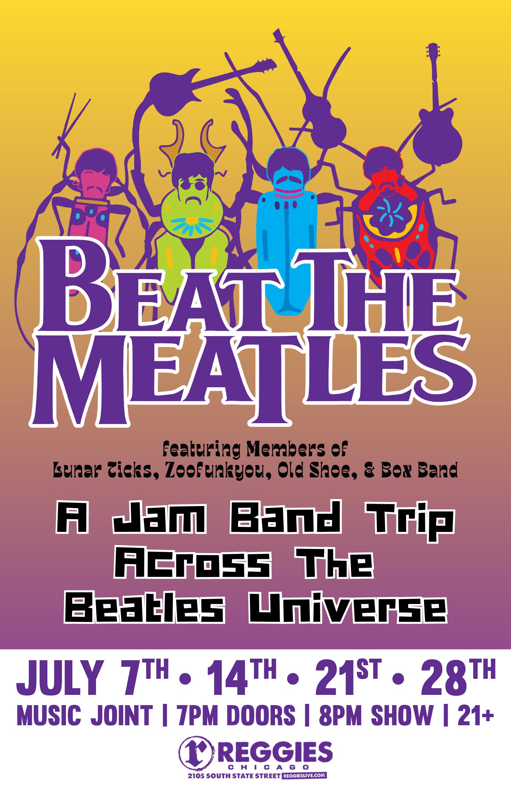 BEAT THE MEATLES (lunar ticks/Zoofunkyou/old shoe/box band)